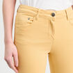 Jeans slim 5 poches jaune clair femme