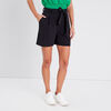 short droit ceinture noir femme
