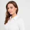 Polo manches courtes blanc femme