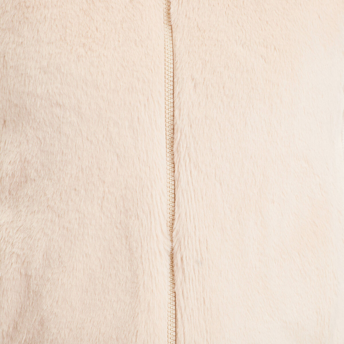 Veste sans manches fermeture zipp&eacute;e ivoire femme