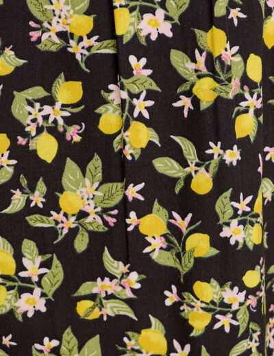 Robe évasée bretelles fines noir femme