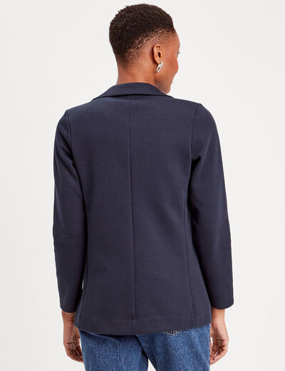 Veste blazer cintrée bleu marine femme