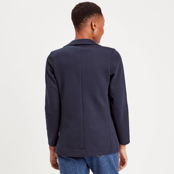 Veste blazer cintrée bleu marine femme