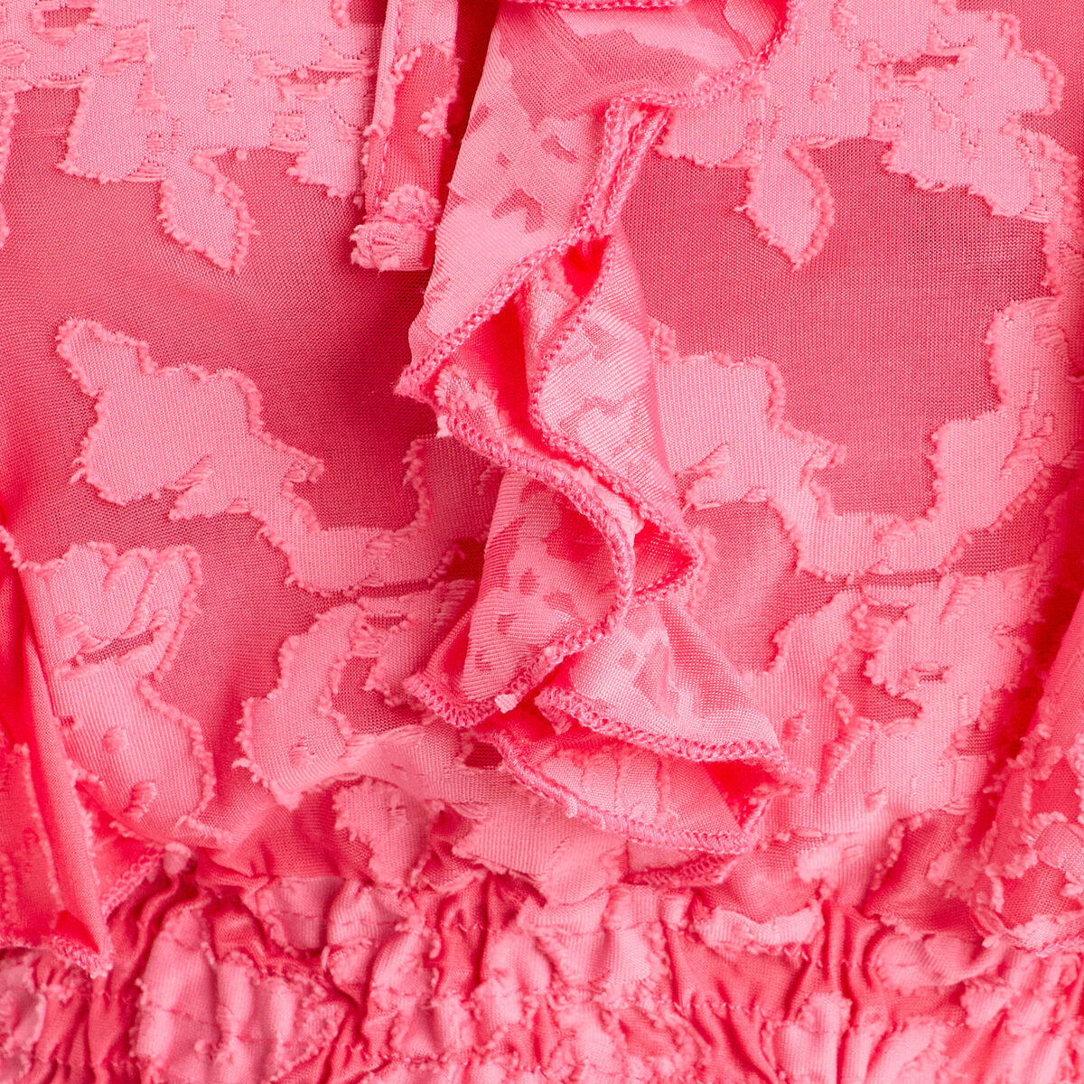 Débardeur sans manches volants rose femme