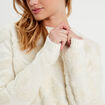 Pull manches longues ecru femme