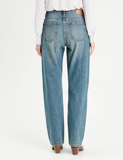 Jeans droit 5 poches denim dirty femme