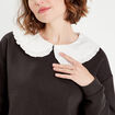 Sweat col claudine noir femme