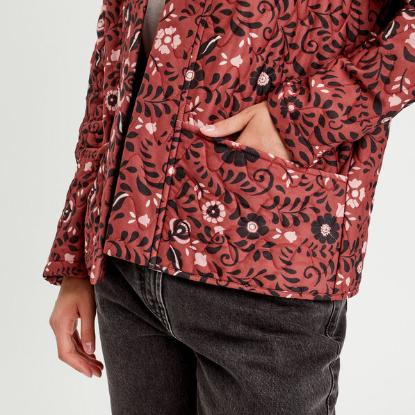 Veste effet matelassé rose femme
