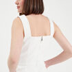 Robe ajustée col laçage jean ecru femme