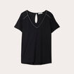 T-shirt manches courtes noir femme