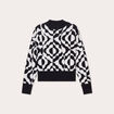 Pull col montant blanc femme
