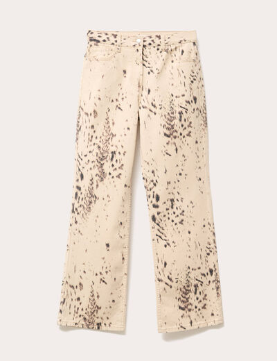 Pantalon droit marron fonc&eacute; femme