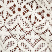 T-shirt manches 3/4 macramé ecru femme