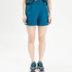 Short ajusté avec pinces bleu canard femme