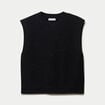 D&eacute;bardeur col rond avec sequin noir femme