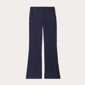 Pantalon bootcut à pont bleu marine femme
