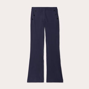 pantalon bootcut a pont bleu marine femme Pantalon bootcut à pont bleu marine femme