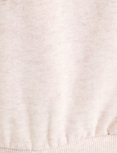 Sweat effet polaire fausse fourrure sable femme