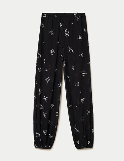 Pantalon bouffant taille standard noir femme