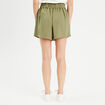 Short droit taille haute vert kaki femme