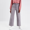 Jeans wide leg denim gris femme