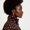 Veste oversize manches longues marron chocolat femme