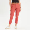 Pantalon chino 7/8ème vieux rose femme