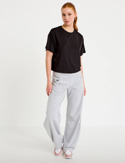 T-shirt manches courtes activewear noir femme