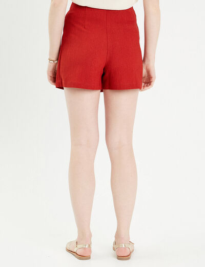 Jupe-short évasée vieux rose femme