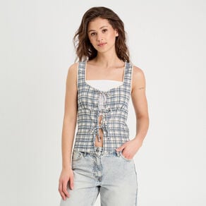debardeur avec noeuds blanc femme Débardeur avec noeuds blanc femme