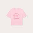 T-shirt manches courtes rose poudrée femme