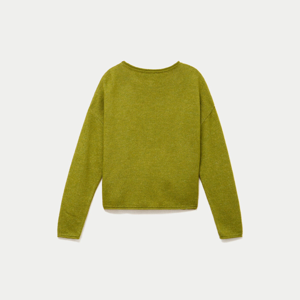 Pull manches longues vert fonc&eacute; femme