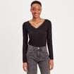 T-shirt manches longues noir femme