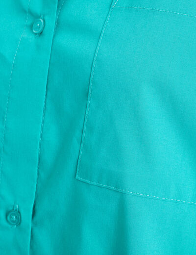 Chemise manches longues vert menthe femme