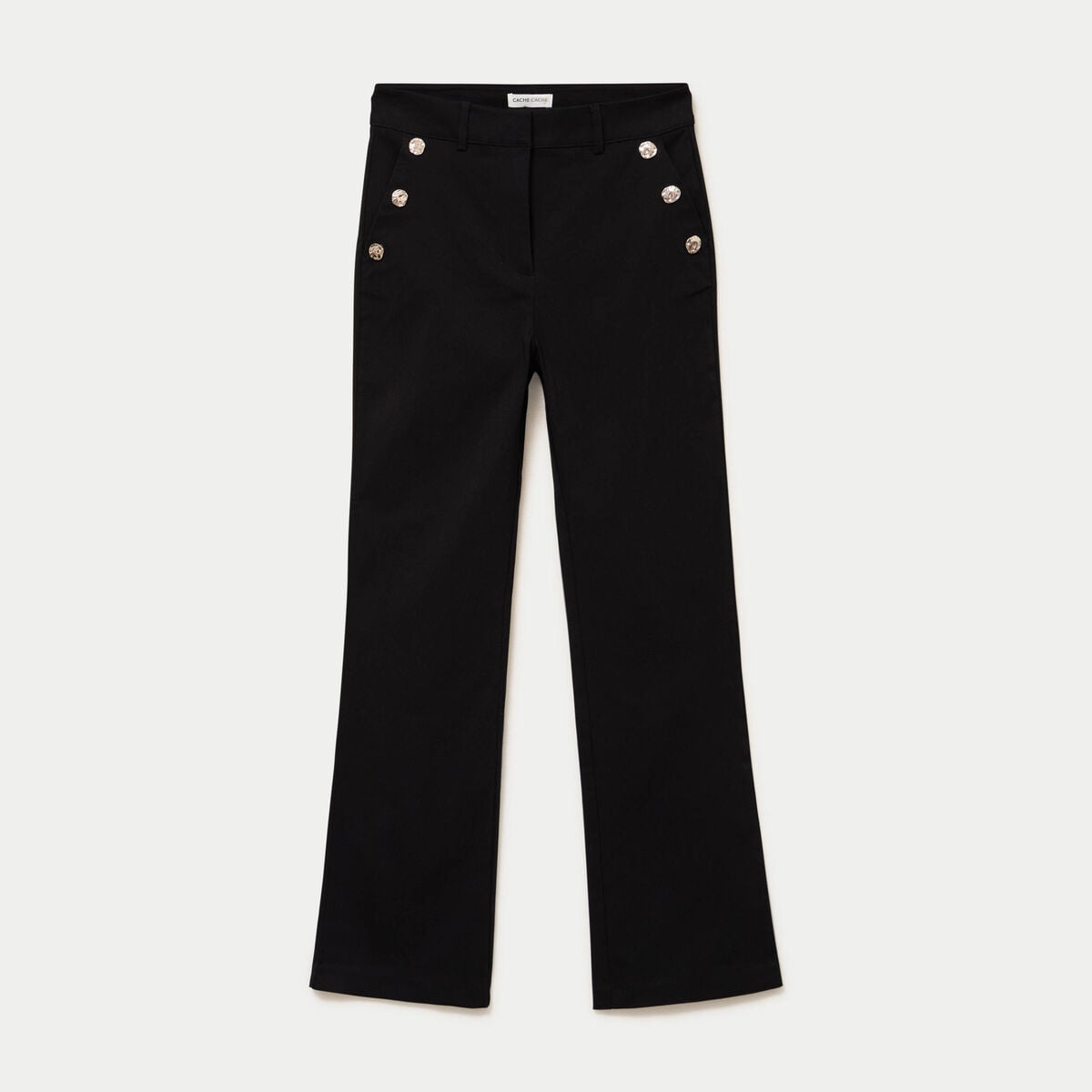 Pantalon taille haute noir femme