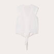 Blouse avec noeud ecru femme