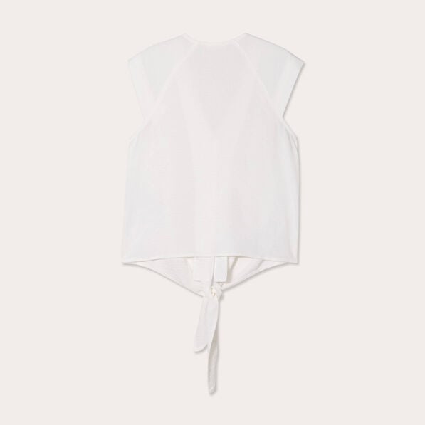 blouse avec noeud ecru femme Blouse avec noeud ecru femme