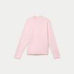 Pull col montant manches longues rose clair femme