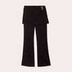 Pantalon-jupe flare noir femme