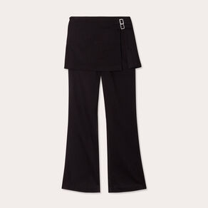 Pantalon-jupe flare noir femme