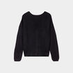 Gilet boutonn&eacute; avec col en V noir femme