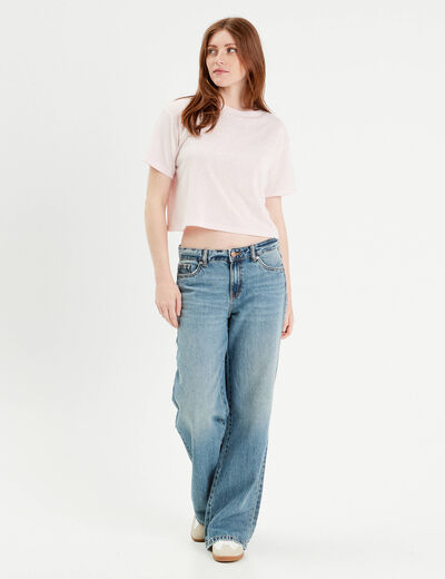 T-shirt manches courtes rose femme