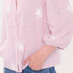 Blouse col tunisien rouge femme