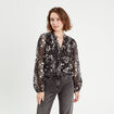 Blouse manches longues noir femme