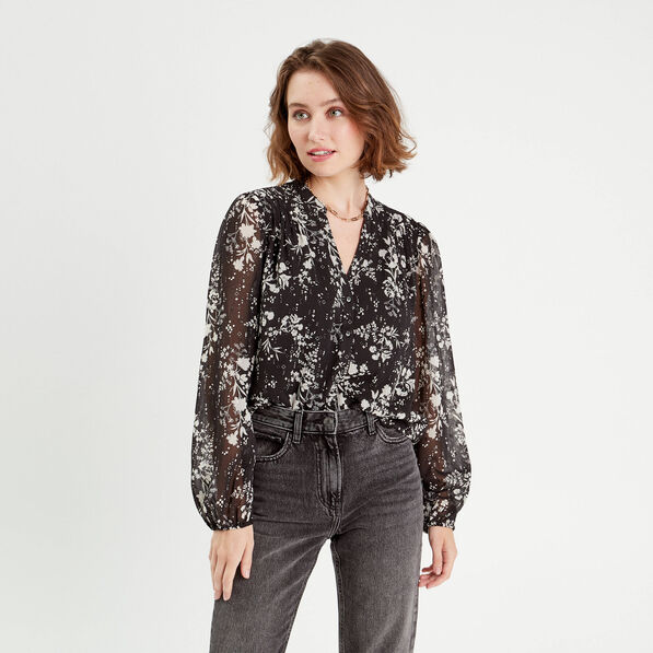 blouse manches longues noir femme Blouse manches longues noir femme