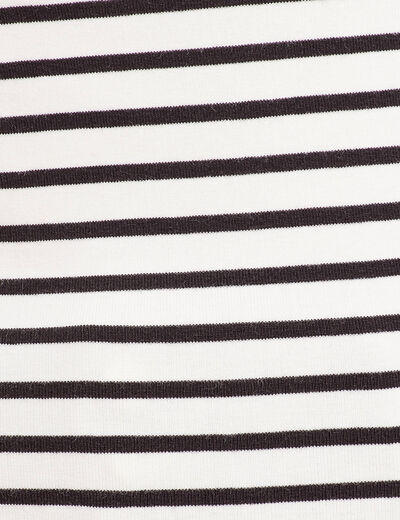 T-shirt col roulé blanc femme