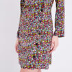 Robe évasée manches 3/4 noir femme