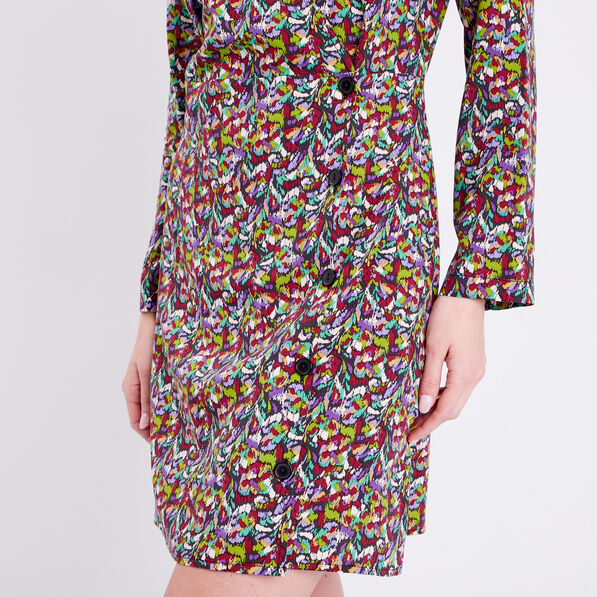 robe evasee manches 34 noir femme Robe évasée manches 3/4 noir femme
