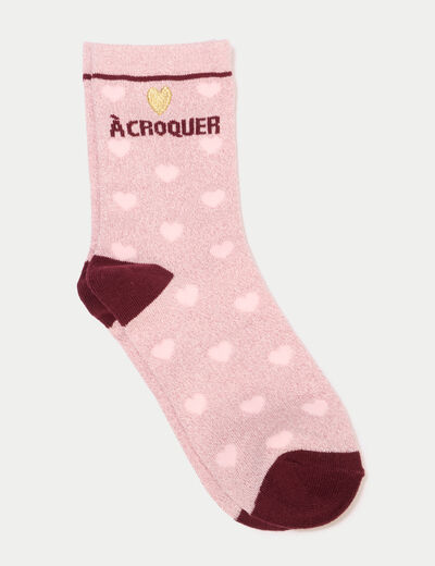 Bo&icirc;te cadeau chaussettes rose clair femme