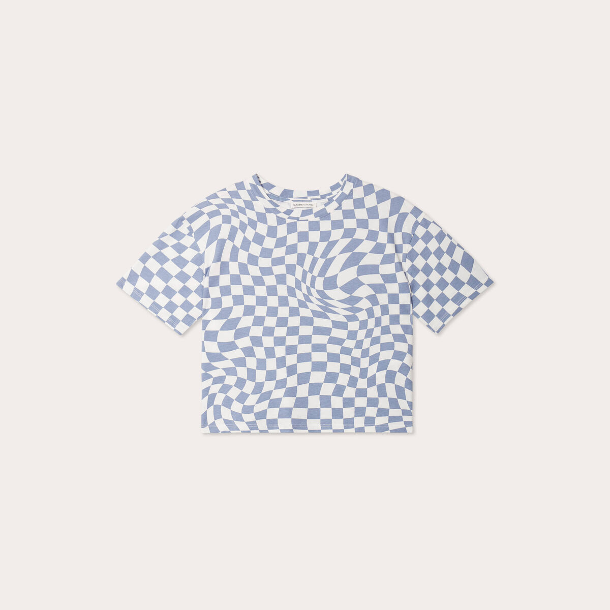 T-shirt manches courtes bleu lavande femme
